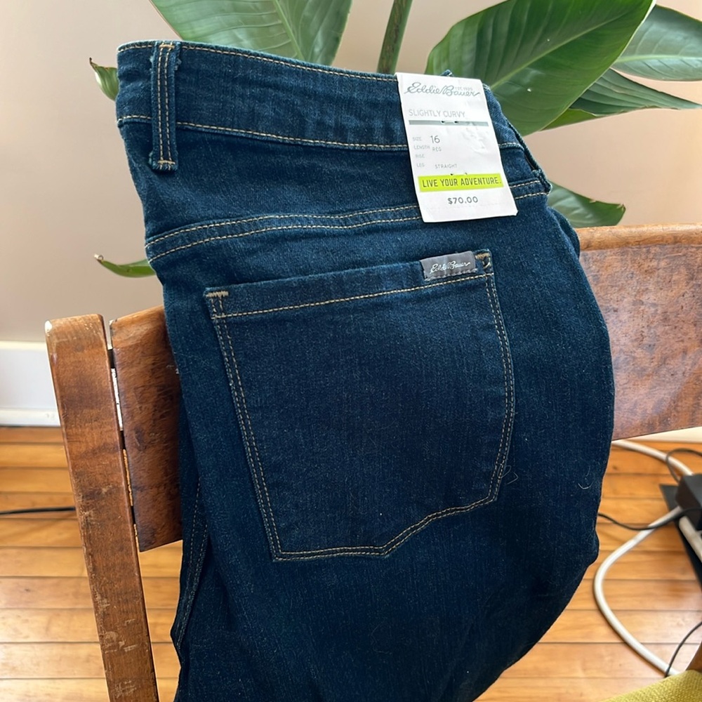 Eddie Bauer, size 16 regular, dark denim